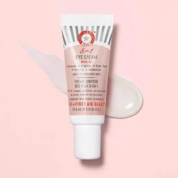 FAB First Aid Beauty 5 in 1 Eye Cream 0.5 oz Smooth Brighten Nourish NIB - Picture 1 of 4